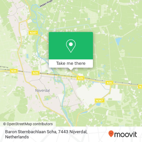 Baron Sternbachlaan Scha, 7443 Nijverdal map