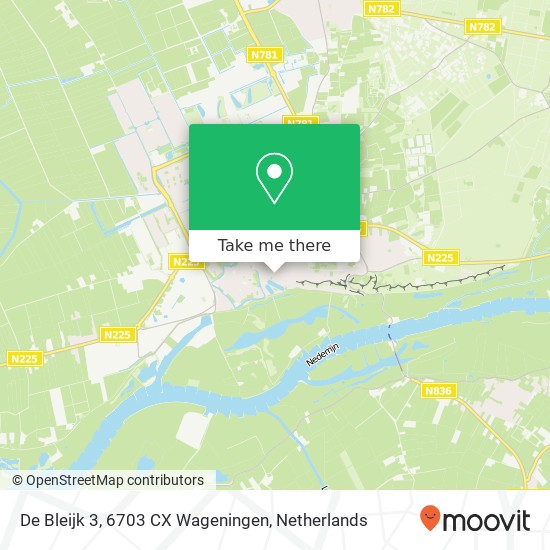 De Bleijk 3, 6703 CX Wageningen map