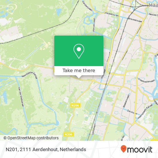 N201, 2111 Aerdenhout map