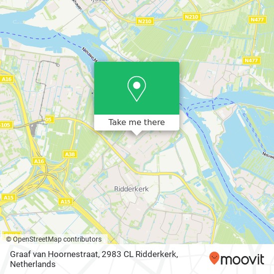 Graaf van Hoornestraat, 2983 CL Ridderkerk map