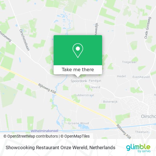 Showcooking Restaurant Onze Wereld map