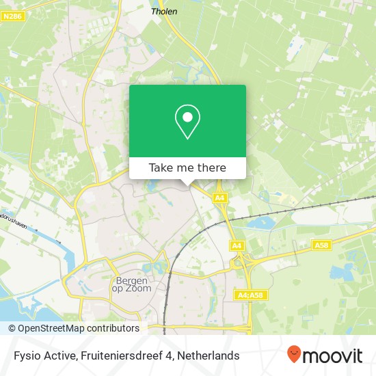 Fysio Active, Fruiteniersdreef 4 map