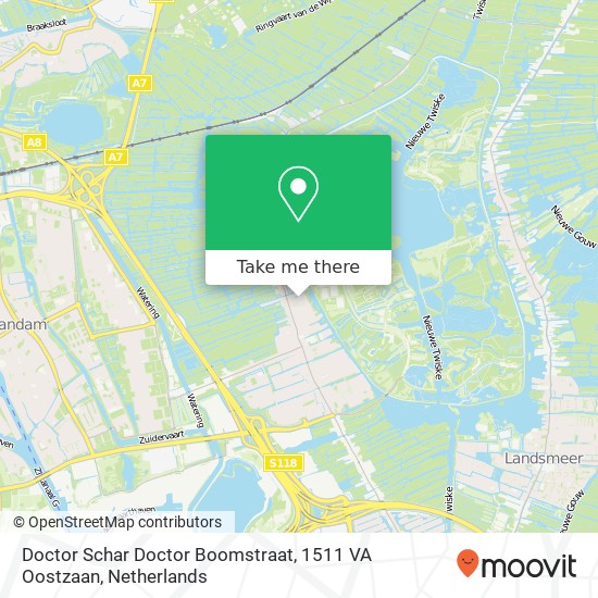 Doctor Schar Doctor Boomstraat, 1511 VA Oostzaan Karte