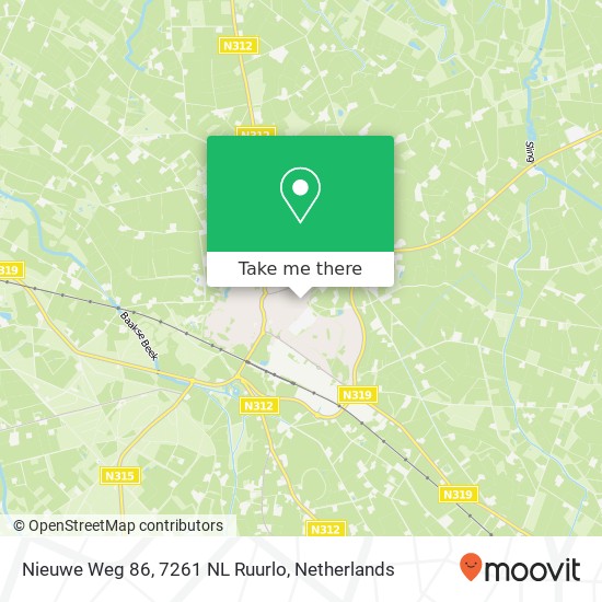 Nieuwe Weg 86, 7261 NL Ruurlo map