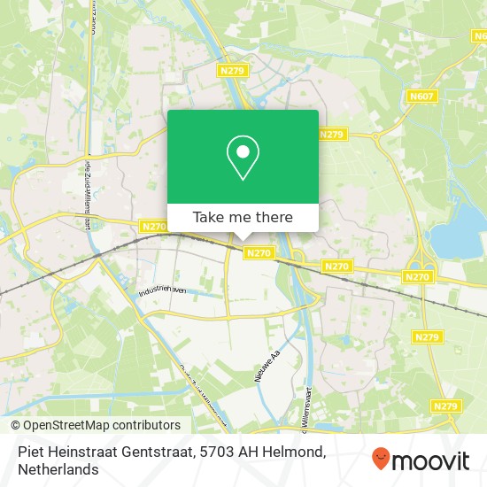 Piet Heinstraat Gentstraat, 5703 AH Helmond map