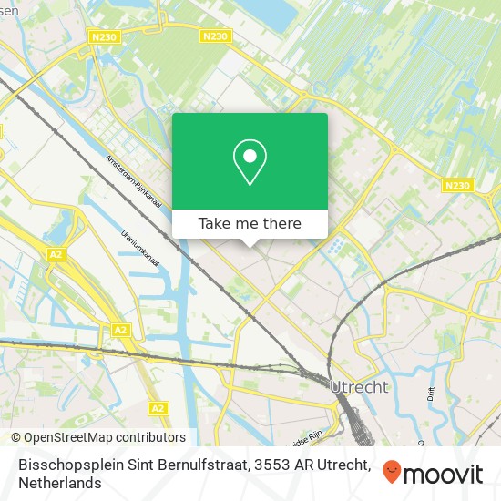 Bisschopsplein Sint Bernulfstraat, 3553 AR Utrecht map