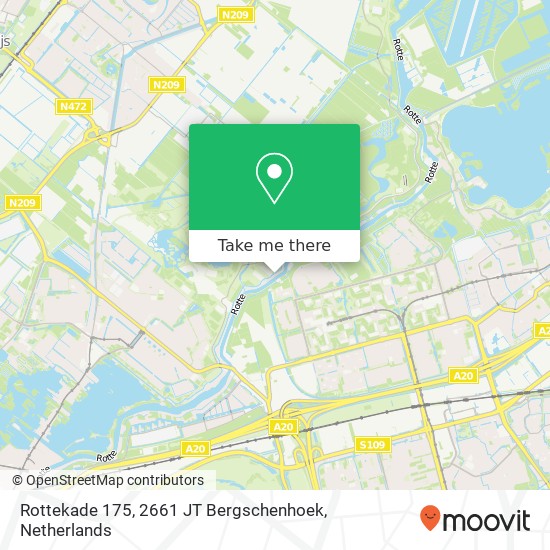 Rottekade 175, 2661 JT Bergschenhoek map