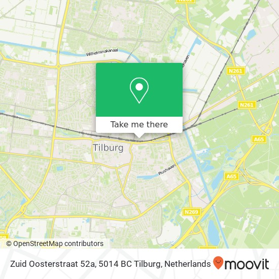 Zuid Oosterstraat 52a, 5014 BC Tilburg map