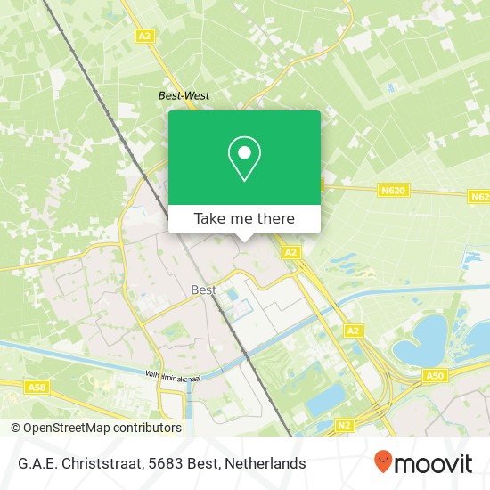 G.A.E. Christstraat, 5683 Best Karte