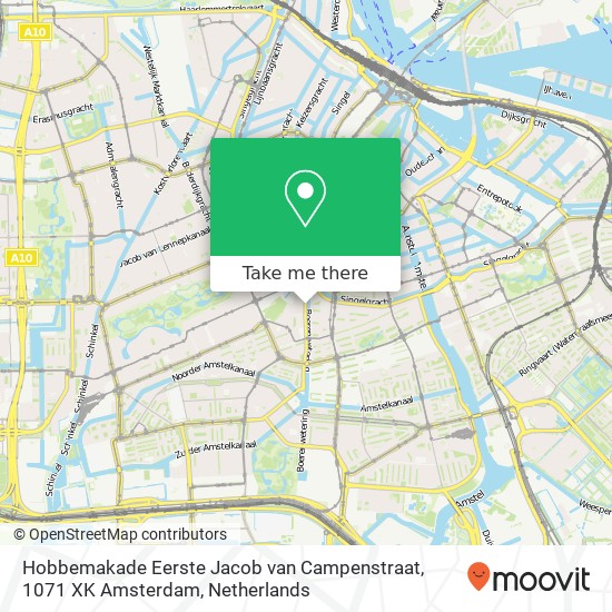 Hobbemakade Eerste Jacob van Campenstraat, 1071 XK Amsterdam map