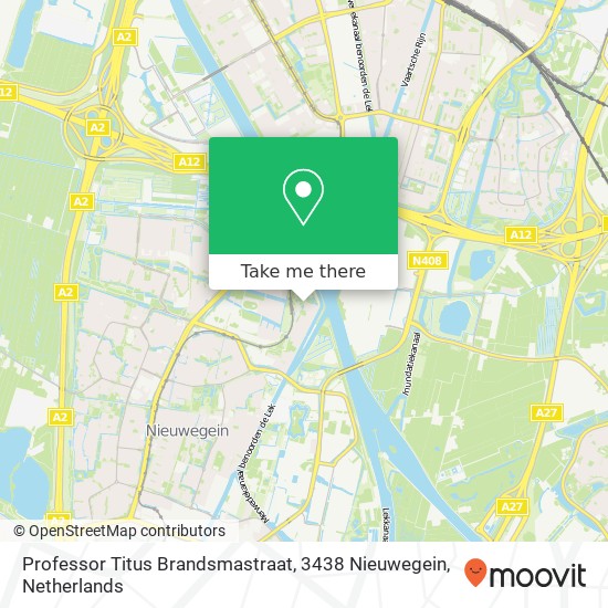 Professor Titus Brandsmastraat, 3438 Nieuwegein Karte