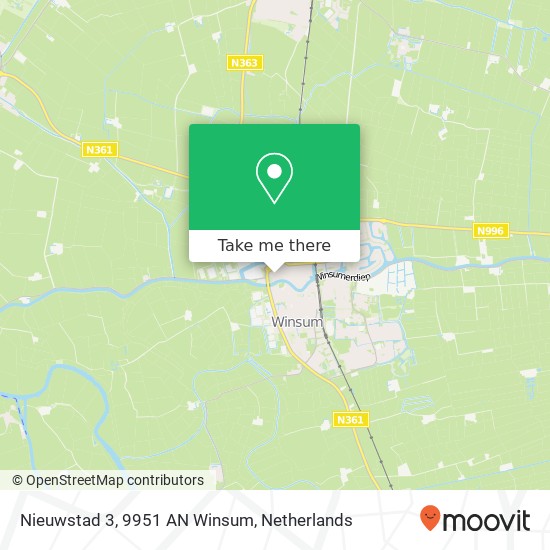 Nieuwstad 3, 9951 AN Winsum Karte