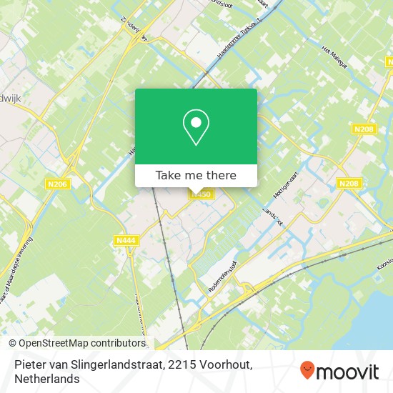 Pieter van Slingerlandstraat, 2215 Voorhout map