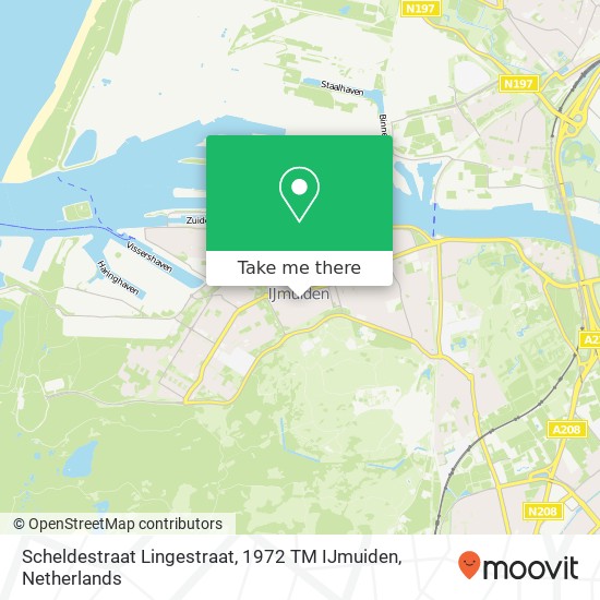 Scheldestraat Lingestraat, 1972 TM IJmuiden map