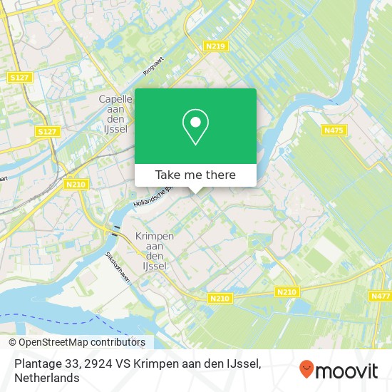 Plantage 33, 2924 VS Krimpen aan den IJssel Karte