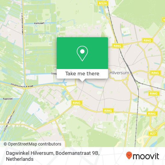 Dagwinkel Hilversum, Bodemanstraat 9B Karte