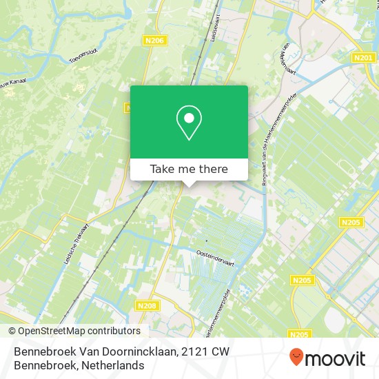 Bennebroek Van Doornincklaan, 2121 CW Bennebroek map