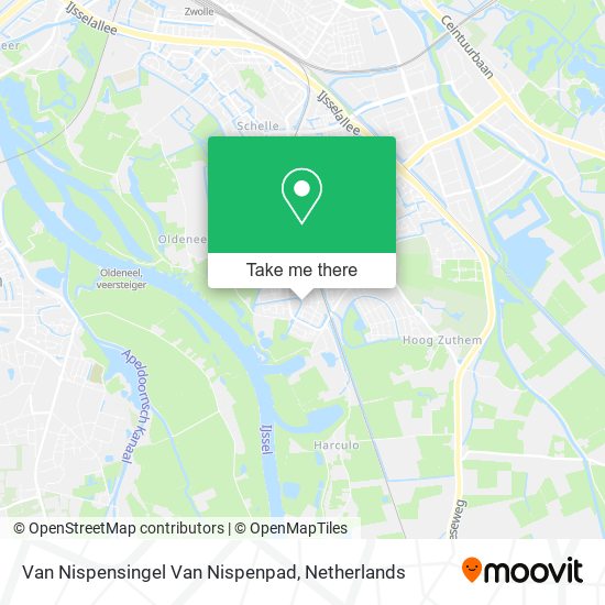 Van Nispensingel Van Nispenpad map