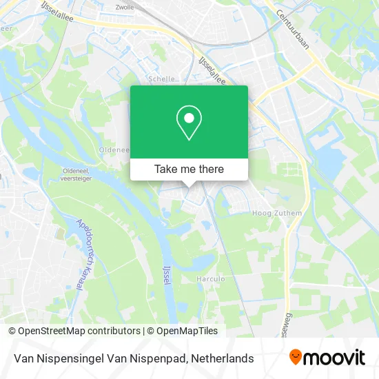 Van Nispensingel Van Nispenpad map