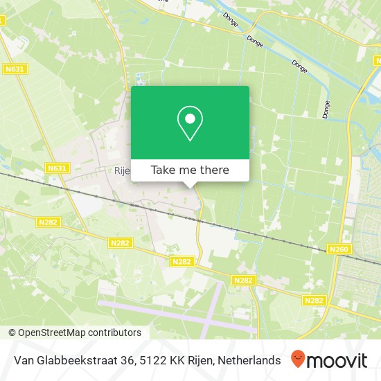 Van Glabbeekstraat 36, 5122 KK Rijen Karte