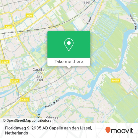 Floridaweg 9, 2905 AD Capelle aan den IJssel Karte