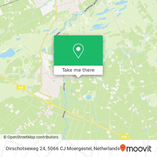 Oirschotseweg 24, 5066 CJ Moergestel Karte