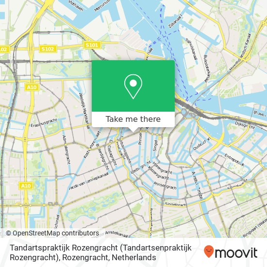 Tandartspraktijk Rozengracht (Tandartsenpraktijk Rozengracht), Rozengracht map