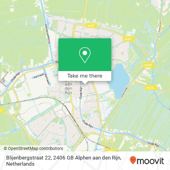Blijenbergstraat 22, 2406 GB Alphen aan den Rijn map