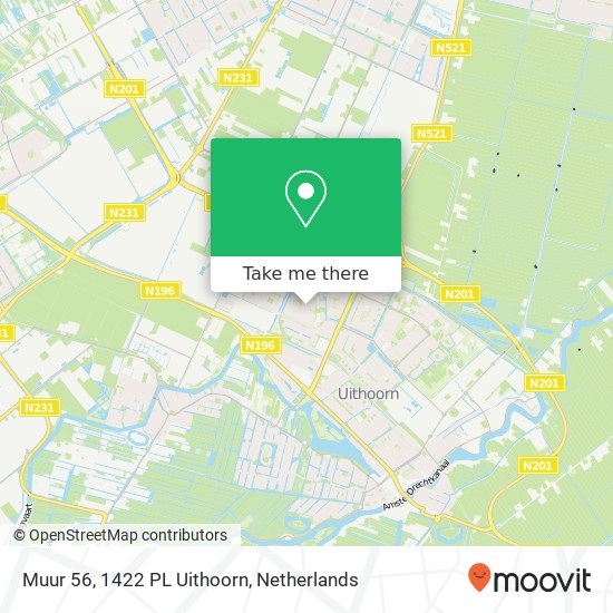 Muur 56, 1422 PL Uithoorn map