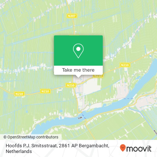 Hoofds P.J. Smitsstraat, 2861 AP Bergambacht map