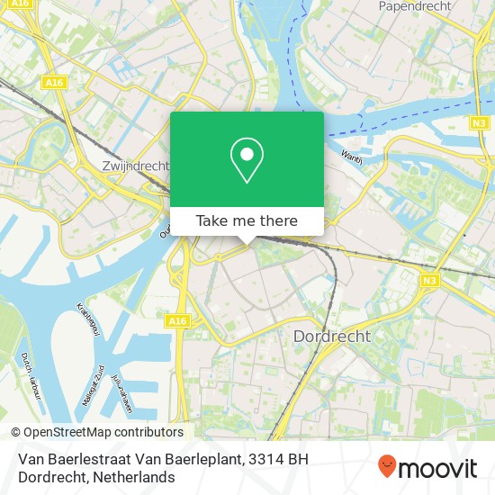 Van Baerlestraat Van Baerleplant, 3314 BH Dordrecht map