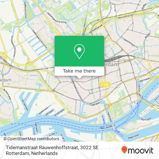 Tidemanstraat Rauwenhoffstraat, 3022 SE Rotterdam Karte