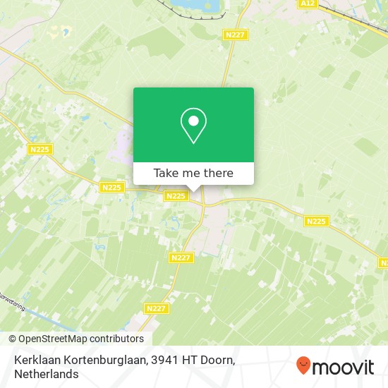 Kerklaan Kortenburglaan, 3941 HT Doorn Karte