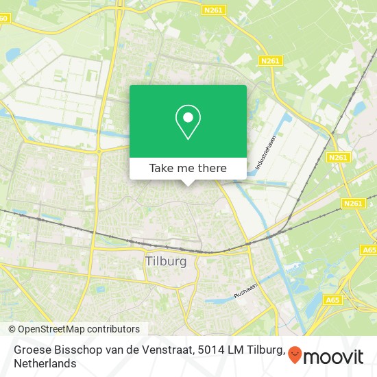 Groese Bisschop van de Venstraat, 5014 LM Tilburg map