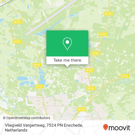 Vliegveld Vergertweg, 7524 PN Enschede Karte