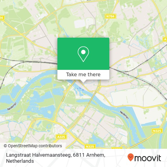 Langstraat Halvemaansteeg, 6811 Arnhem map