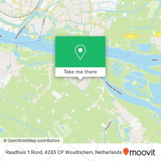 Raadhuis 't Rond, 4285 CP Woudrichem map