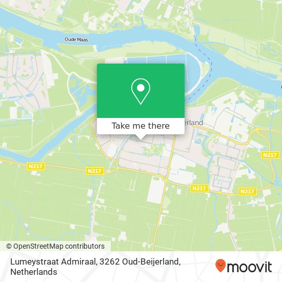 Lumeystraat Admiraal, 3262 Oud-Beijerland map