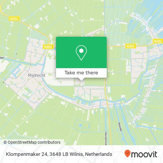 Klompenmaker 24, 3648 LB Wilnis map