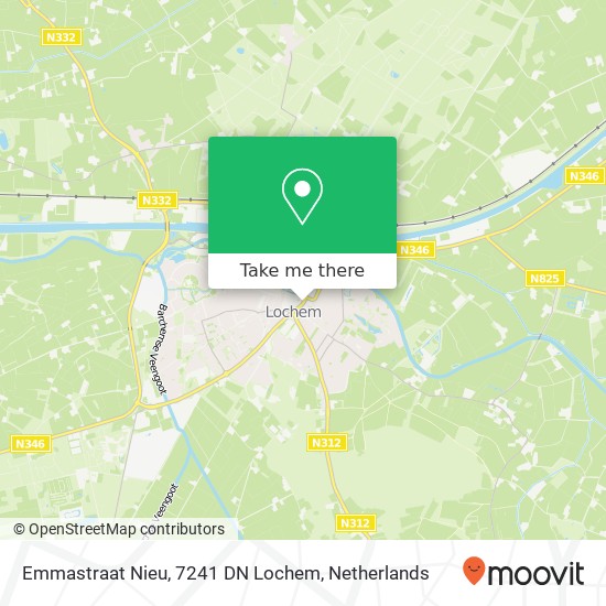 Emmastraat Nieu, 7241 DN Lochem map