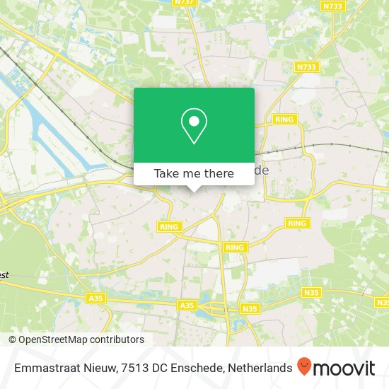 Emmastraat Nieuw, 7513 DC Enschede map