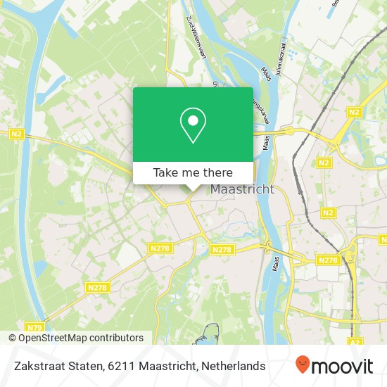 Zakstraat Staten, 6211 Maastricht Karte