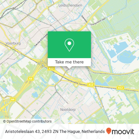 Aristoteleslaan 43, 2493 ZN The Hague map