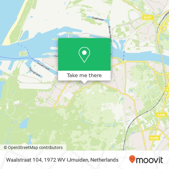 Waalstraat 104, 1972 WV IJmuiden map