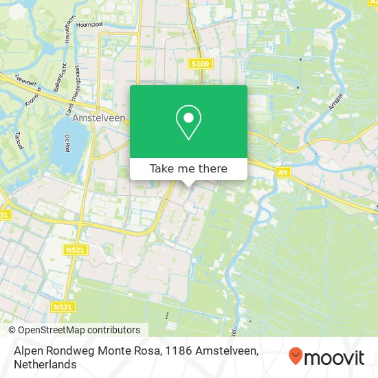 Alpen Rondweg Monte Rosa, 1186 Amstelveen Karte