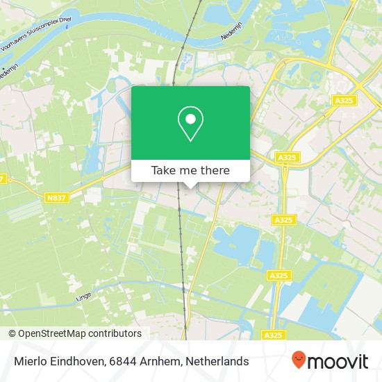 Mierlo Eindhoven, 6844 Arnhem Karte