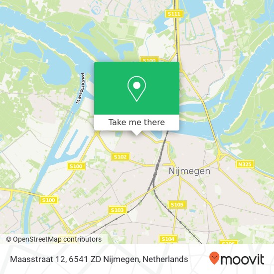 Maasstraat 12, 6541 ZD Nijmegen Karte