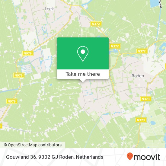 Gouwland 36, 9302 GJ Roden map