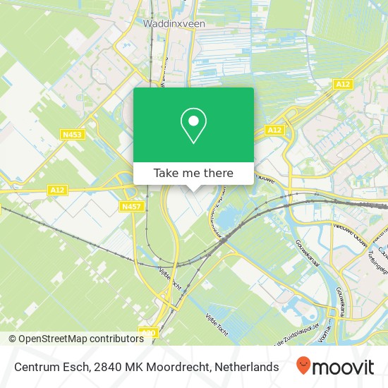 Centrum Esch, 2840 MK Moordrecht map