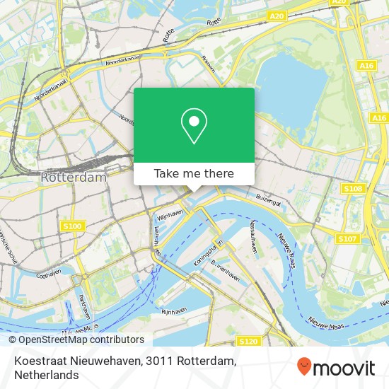 Koestraat Nieuwehaven, 3011 Rotterdam map